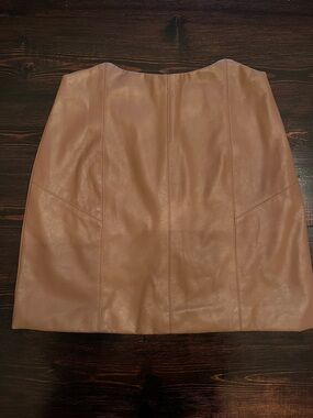 DO+BE Faux Leather Mini Skirt in Taupe Brown
